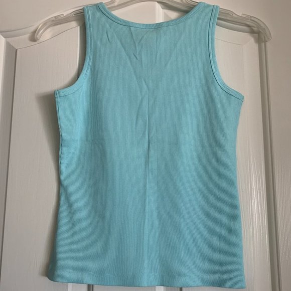 Talbots Ribbed Cotton Tank Top (NWT) - Picture 2 of 3